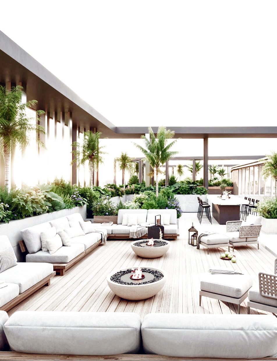 Rooftop lounge